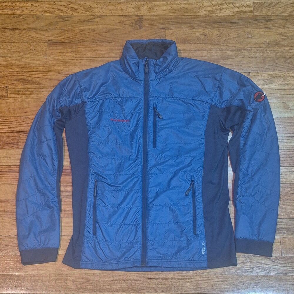 Mammut-Men's Large Blue/Black Guye Polartec Alpha Pertex Quantum Zip Jacket